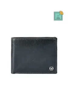 Eske Men Textured Leather Two Fold Wallet