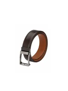 Pacific Gold Men Leather Push Pin Formal Belt