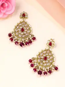 Yellow Chimes Gold-Plated Contemporary Chandbalis Earrings