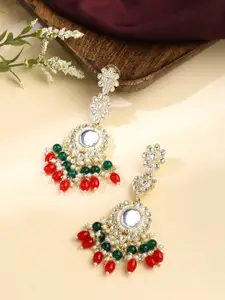 Yellow Chimes Gold-Plated Contemporary Drop Earrings