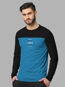 BULLMER Typography Printed Colourblocked Round Neck Cotton Sweatshirt
