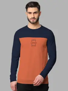 BULLMER Round Neck Colourblocked Cotton Pullover Sweatshirt