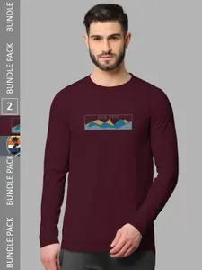 BULLMER Pack Of 2 Printed Cotton Sweatshirts