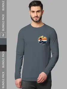 BULLMER Pack Of 2 Printed Cotton Sweatshirts