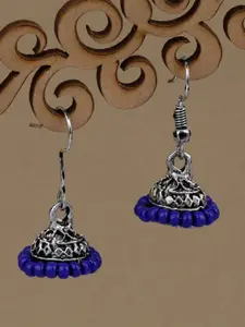 Silver Shine Silver Plated Classic Oxidised Jhumkas