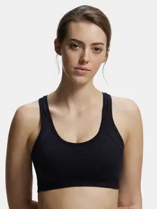 Jockey Wirefree Padded Cotton Full Coverage Racer Back Styling Active Bra-1380