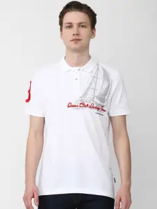 Van Heusen Sport Graphic Printed Polo Collar Pure Cotton Casual T-Shirt
