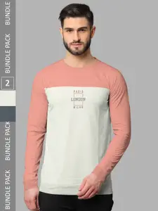 BULLMER Pack Of 2 Graphic Printed Cotton Sweatshirt