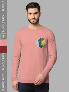 BULLMER Pack Of 2 Graphic Printed Cotton Sweatshirt