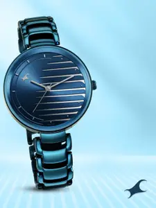 Fastrack Women Brass Dial & Stainless Steel Bracelet Style Straps Analogue Watch 6216QM02