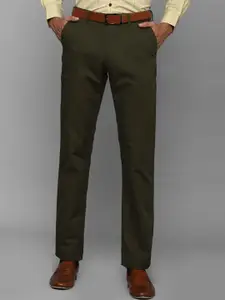 Allen Solly Men Mid-Rise Slim Fit Plain Formal Trousers