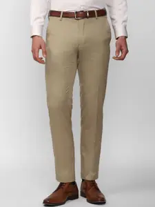 Peter England Elite Men Mid-Rise Slim Fit Formal Trousers