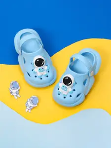 Yellow Bee Boys Astronaut Detail Applique Clogs