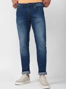 Peter England Casuals Men Mid-Rise Tapered Fit Heavy Fade Jeans