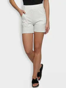 NUEVOSDAMAS Women Mid-Rise Cotton Shorts