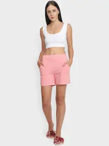NUEVOSDAMAS Women Mid-Rise Cotton Shorts
