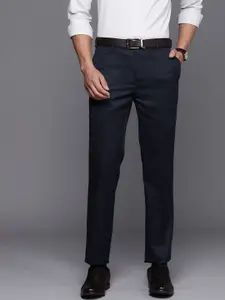 Raymond Men Solid Flat Front Formal Trousers