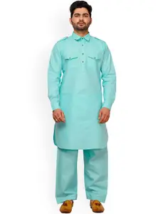 Pro-Ethic STYLE DEVELOPER Shirt Collar Pathani Kurta With Pyjamas