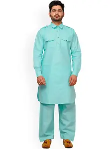 Pro-Ethic STYLE DEVELOPER Shirt Collar Pathani Kurta With Pyjamas