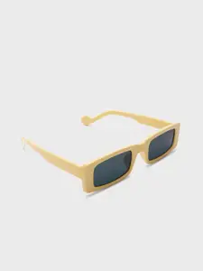 20Dresses Women Yellow & Black Full Rim Rectangle Sunglasses SG010762