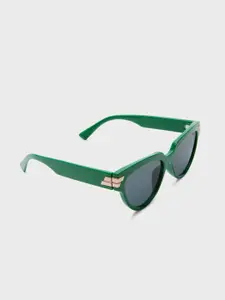 20Dresses Women Green & Black Full Rim Cat Eye Essential Sunglasses SG010754
