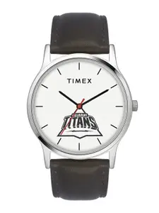 Timex Men Brass Dial & Leather Straps Analogue Watch TW00ZR563