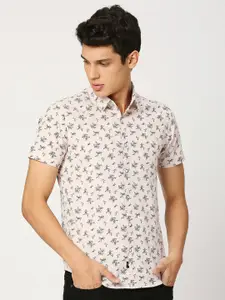 VALEN CLUB Floral Printed Pure Cotton Slim Fit Casual Shirt