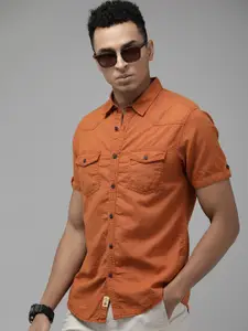 Roadster Men Cotton Linen Casual Shirt