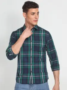 Flying Machine Tartan Checks Twill Casual Shirt