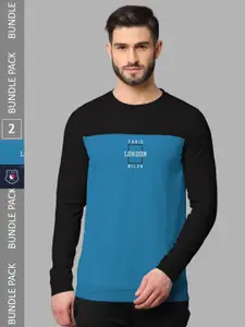 BULLMER Pack Of 2 Printed Cotton T-shirt