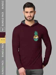 BULLMER Pack Of 2 Printed Long Sleeves Round Neck T-shirt