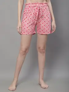 Boston Club Women Printed Cotton Lounge Shorts