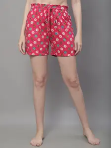 Boston Club Women Printed Cotton Lounge Shorts