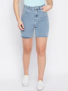Madame Women Mid-Rise Denim Shorts