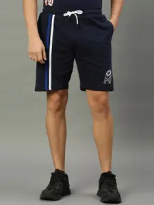 FanCode Men Mid-Rise Mumbai Indians Logo Printed Sports Shorts