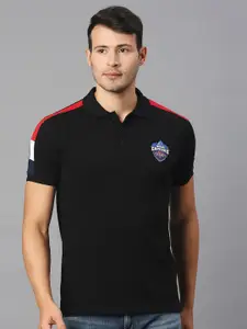 FanCode Delhi Capitals Polo Collar Cotton T-shirt