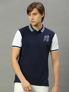 FanCode Mumbai Indians Logo Print Polo Collar Cotton T-shirt