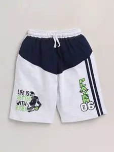 YK Boys Typography Printed Knee Length Pure Cotton Shorts