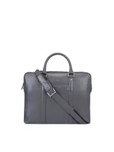 Da Milano Textured Leather Laptop Bag