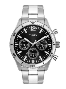Timex Men Patterned Dial & Stainless Steel Bracelet Style Straps Analogue Multi Function Watch TWEG22200