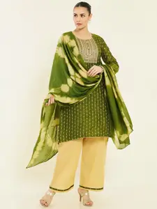 Soch Woven Design Art Silk Unstitched Dress Material
