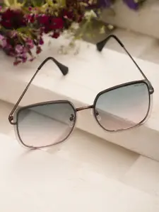 MARC LOUIS Women Square Sunglasses-UV Protected Lens ML B80-422 BROWN GREENISH PINK 1 SG