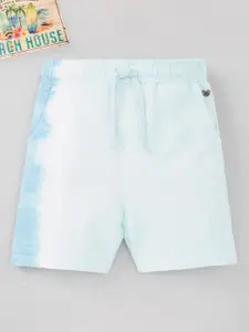 Ed-a-Mamma Boys Tie -Dye Ombre Mid-Rise Cotton Shorts