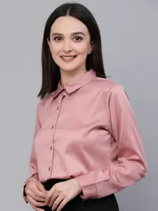 Style Quotient Satin Finish Spread Collar Formal Shirt