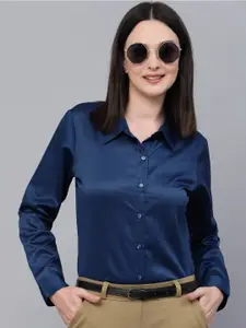 Style Quotient Satin Finish Spread Collar Formal Shirt