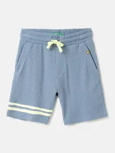 United Colors of Benetton Boys Mid Rise Drawstring Cotton Sports Shorts