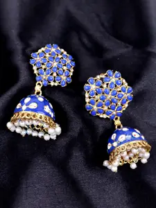 Krelin Artificial Stoned Studded Jhumkas Earrings