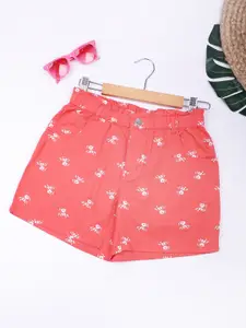 Gini and Jony Girls Floral Printed Cotton Shorts