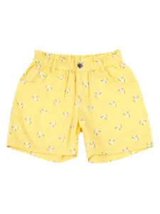 Gini and Jony Girls Floral Printed Cotton Shorts