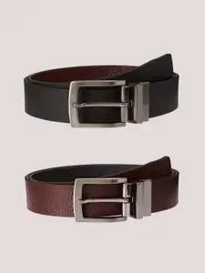 KAEZRI Men Leather Reversible Tang Formal Belt
